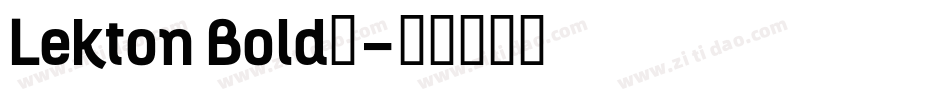 Lekton Bold◆字体转换